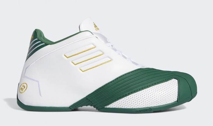Adidas released the sneakers worn by LeBron James in high school. The adidas T-Mac 1 'SVSM' colorway is on sale now.